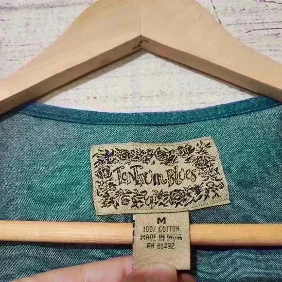 Vintage Tantrum Blues Embroidered Vest Size M - Picture 4 of 7
